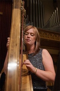 Champion harpist Jennifer Port of Golspie, Scotland