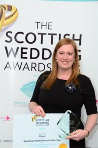 Jennifer Port receives the 2013 Scottish Wedding Award