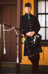 Piper Jared Malone is the 2012 Recipient of Clan Currie's Bill Millin Scholarship