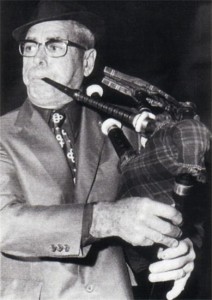 The late Alex Currie - the Clan Currie Society has established an annual piping scholarship in his memory